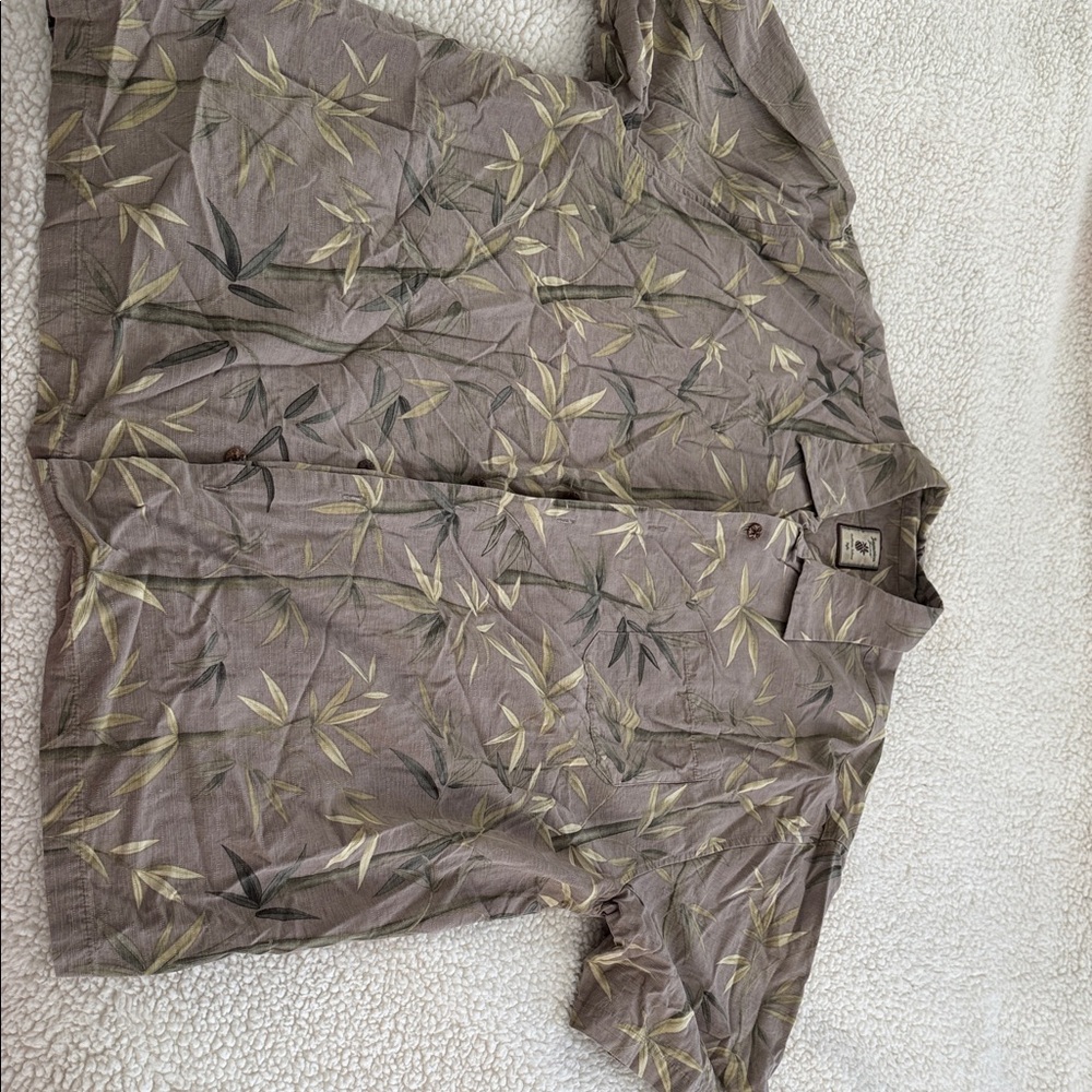 Jamaica Jaxx Men's Leaf Pattern Shirt Jacket